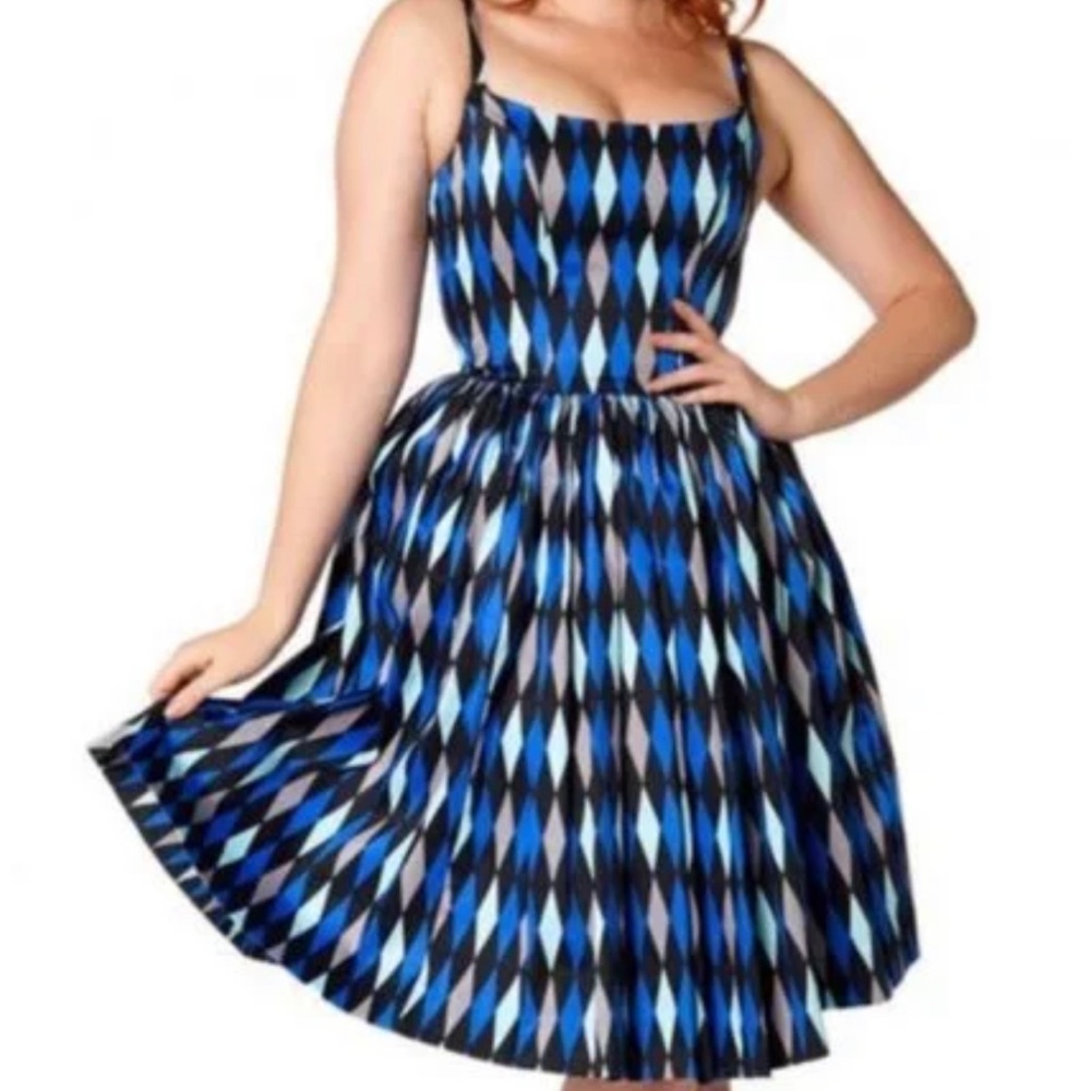 Pinup Girl Clothing jenny dress in harlequin 2X like new
